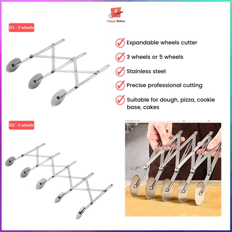 Expandable Wheels Dough Cutter