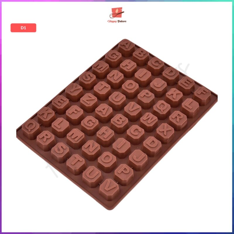 Alphabet Numbers Happy Birthday Silicon Chocolate Mould - Image 2