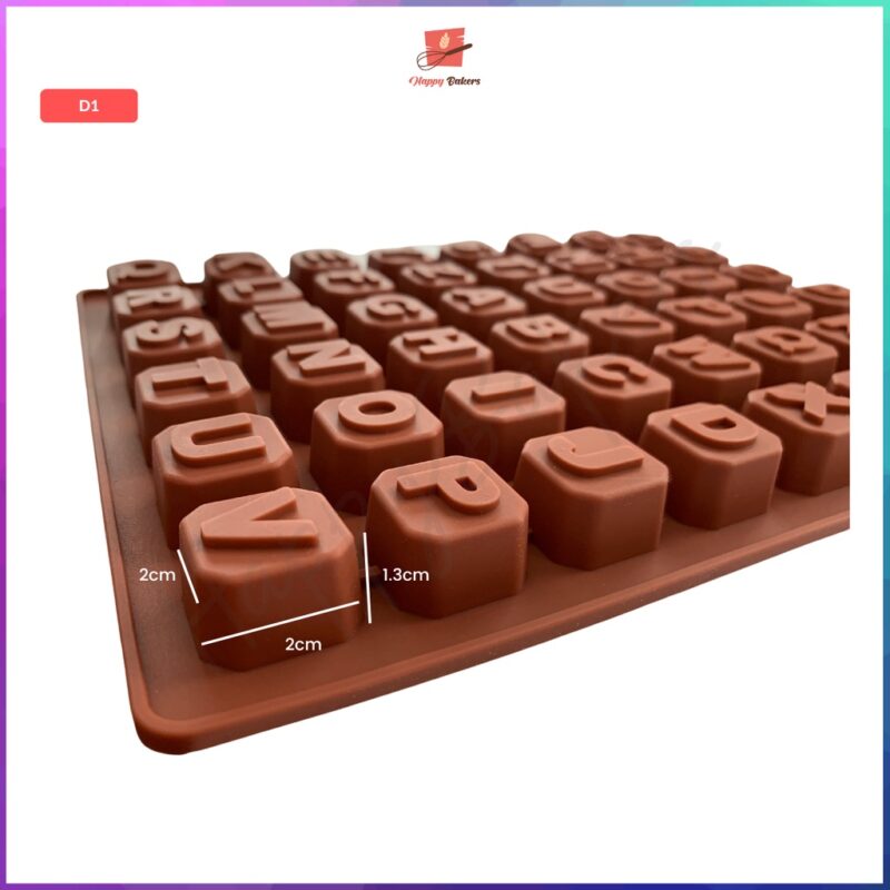 Alphabet Numbers Happy Birthday Silicon Chocolate Mould - Image 3