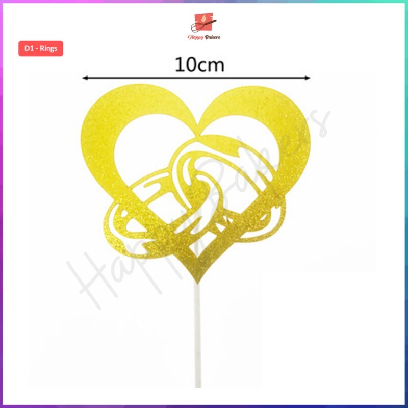 Wedding My Love Romantic Valentine Cake Toppers - Image 2