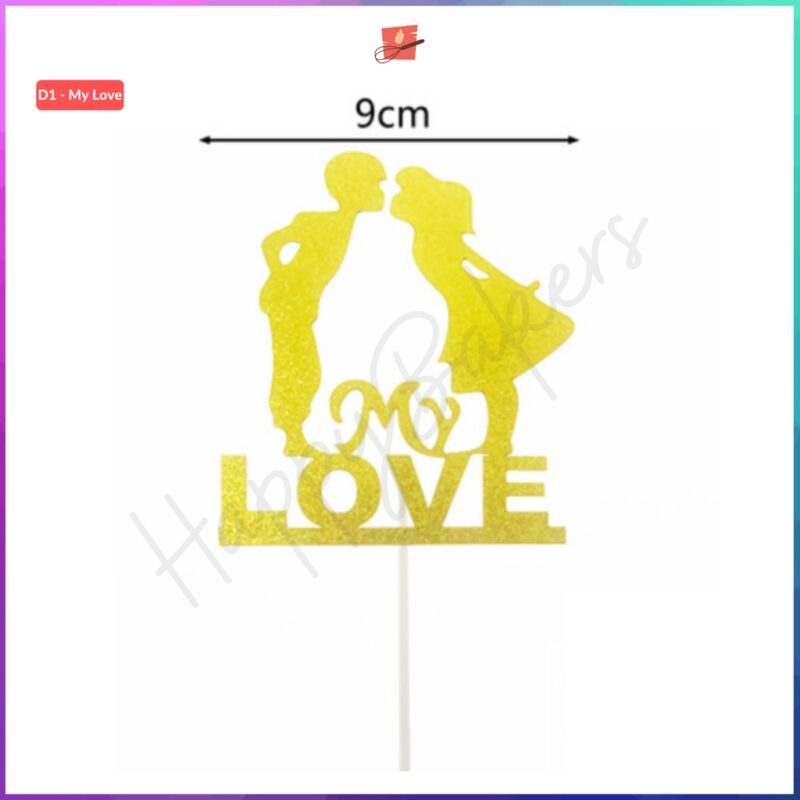 Wedding My Love Romantic Valentine Cake Toppers - Image 3