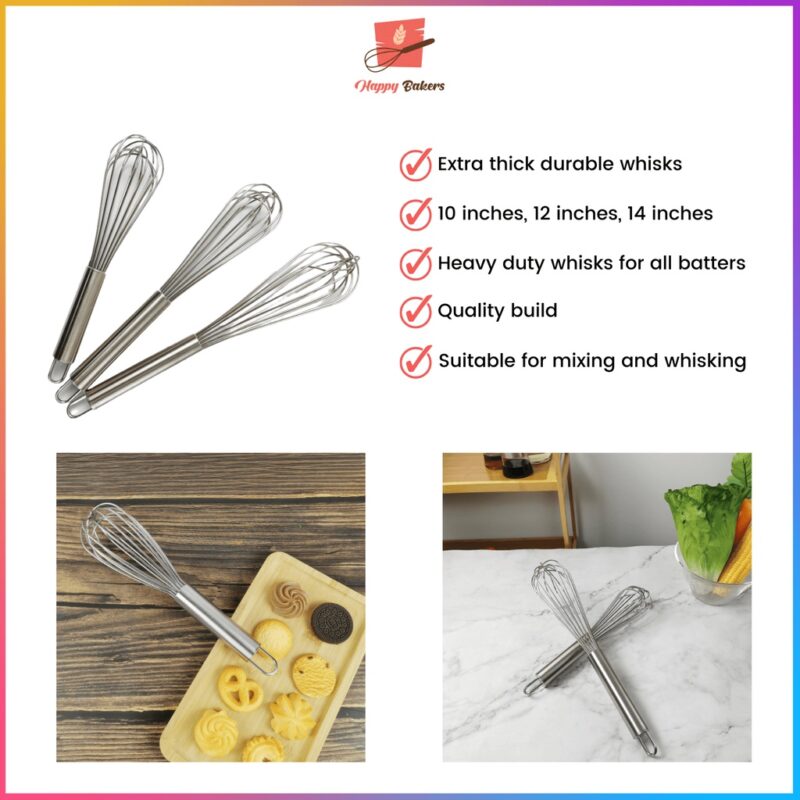 Heavy Duty Beaters Whisk 10 12 14 inches