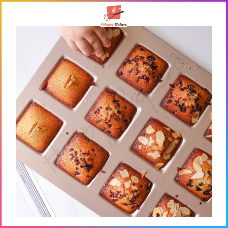 CHEFMADE WK9321 12 Cups Square Financier Cake Mould - Image 4
