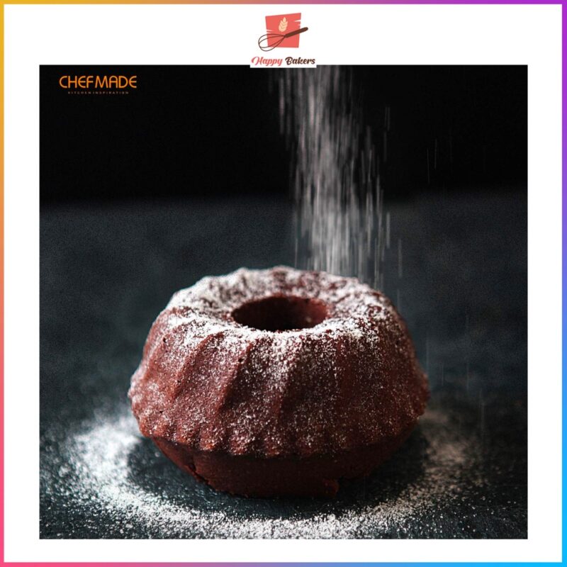 CHEFMADE 4" Non-stick Kugelhopf Cake Pan | 4 Pcs Set | Non Stick Carbon Steel Quality Bakeware - Image 6
