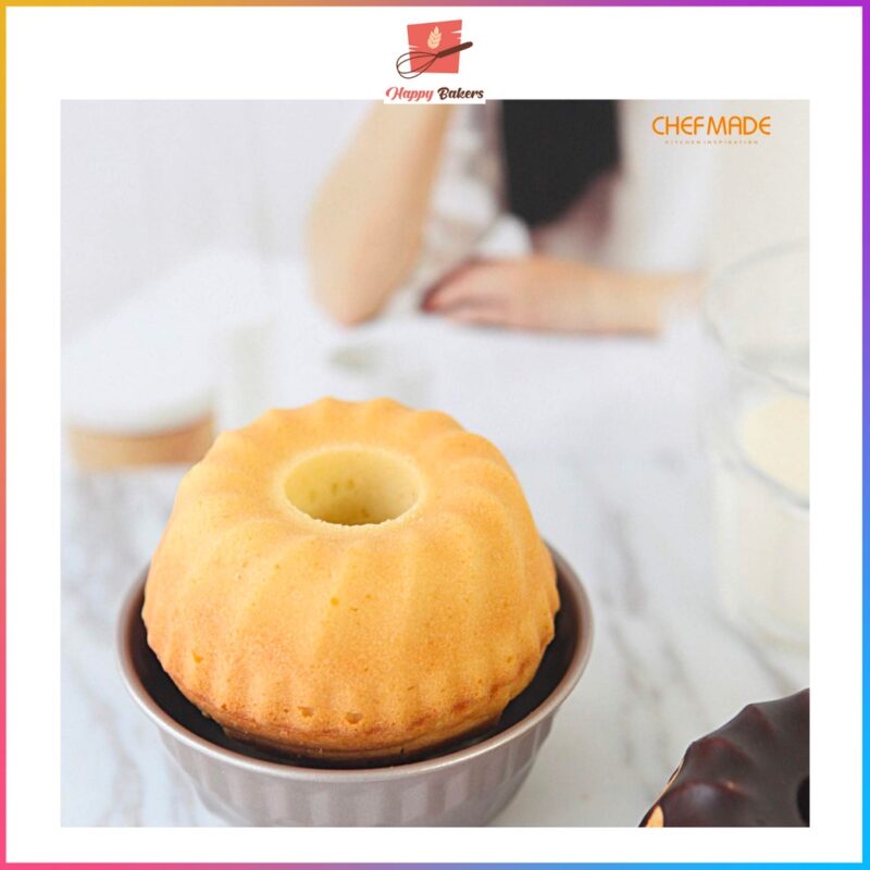 CHEFMADE 4" Non-stick Kugelhopf Cake Pan | 4 Pcs Set | Non Stick Carbon Steel Quality Bakeware - Image 7