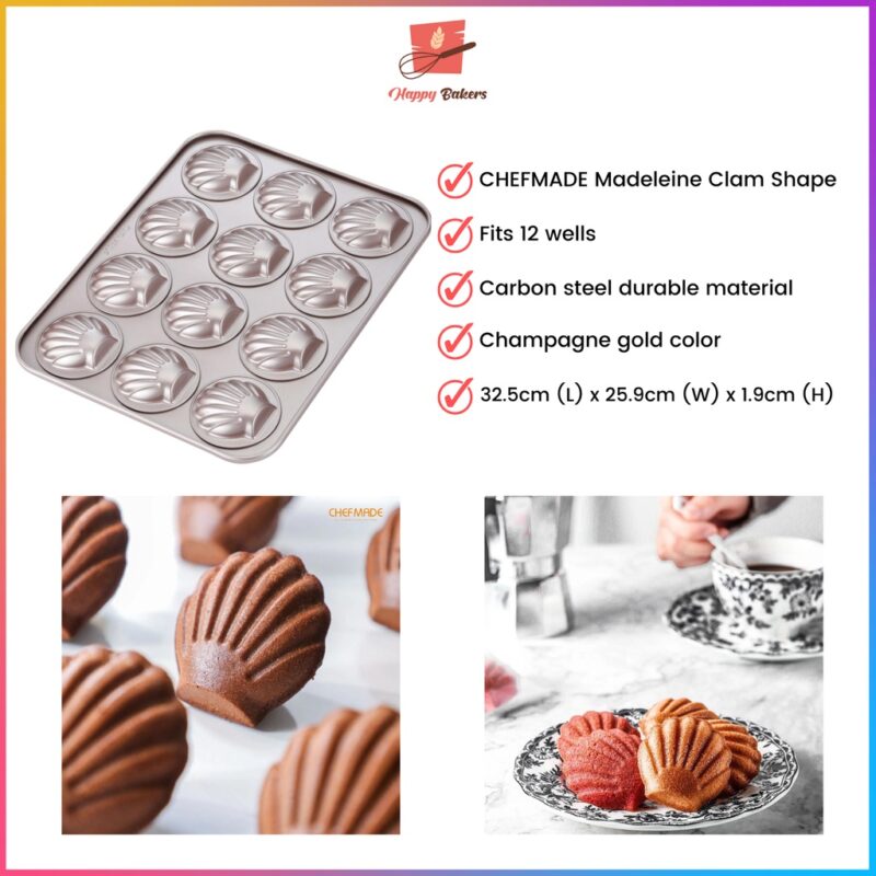 CHEFMADE WK9739 Madeleine Clam Shell Mould