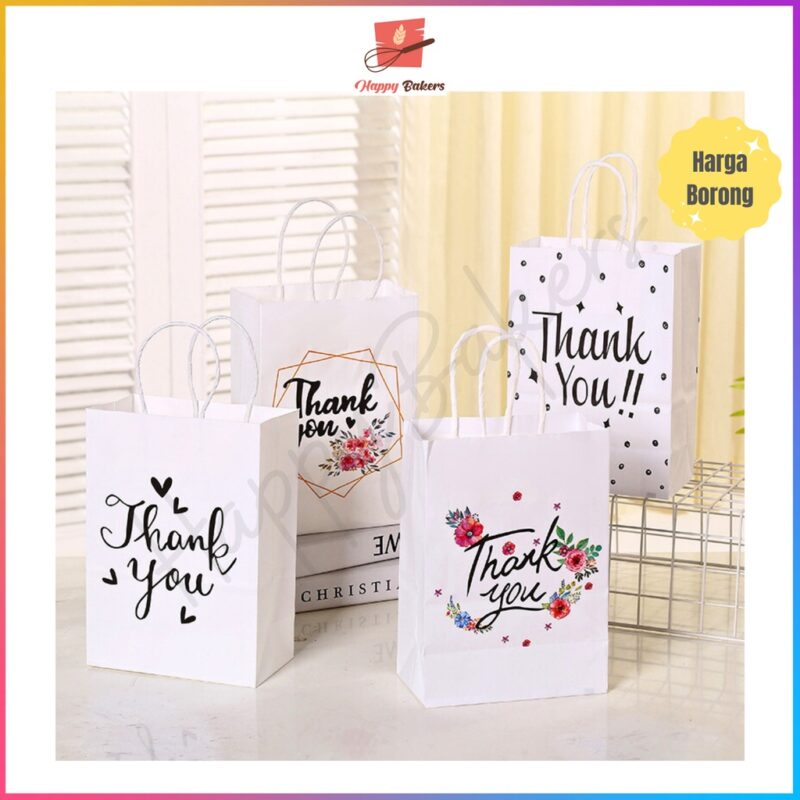 Thank you White Paper Bag - Image 2