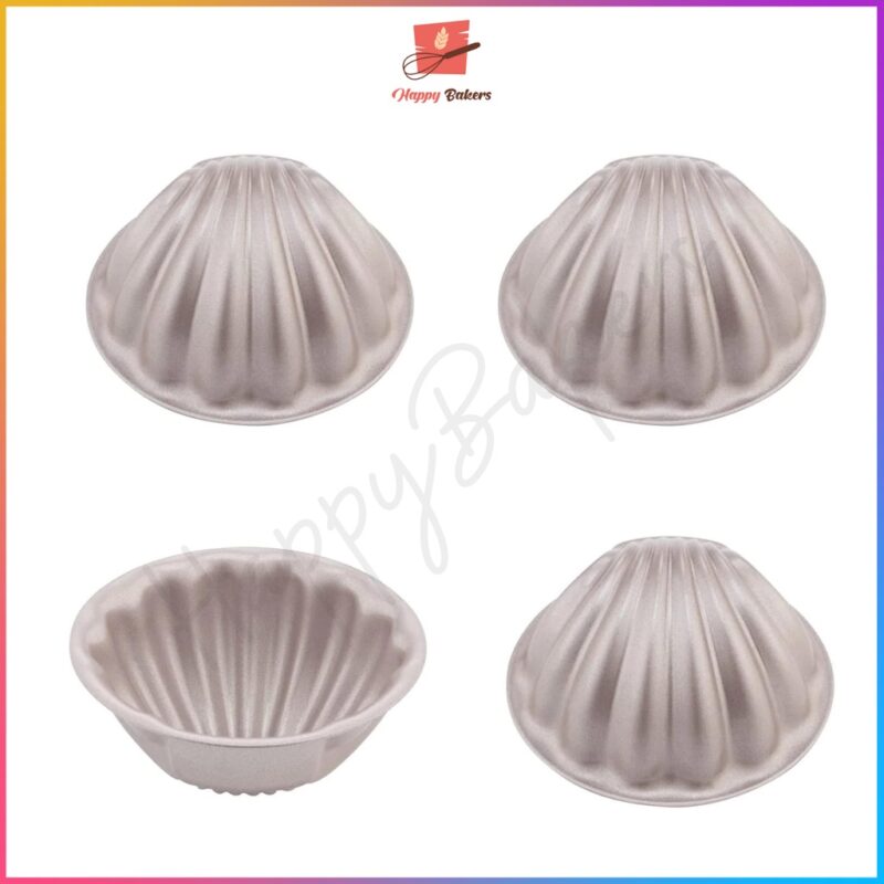 CHEFMADE WK9910-4 Mini Madeleine 4pcs Cake Pan Set - Image 2