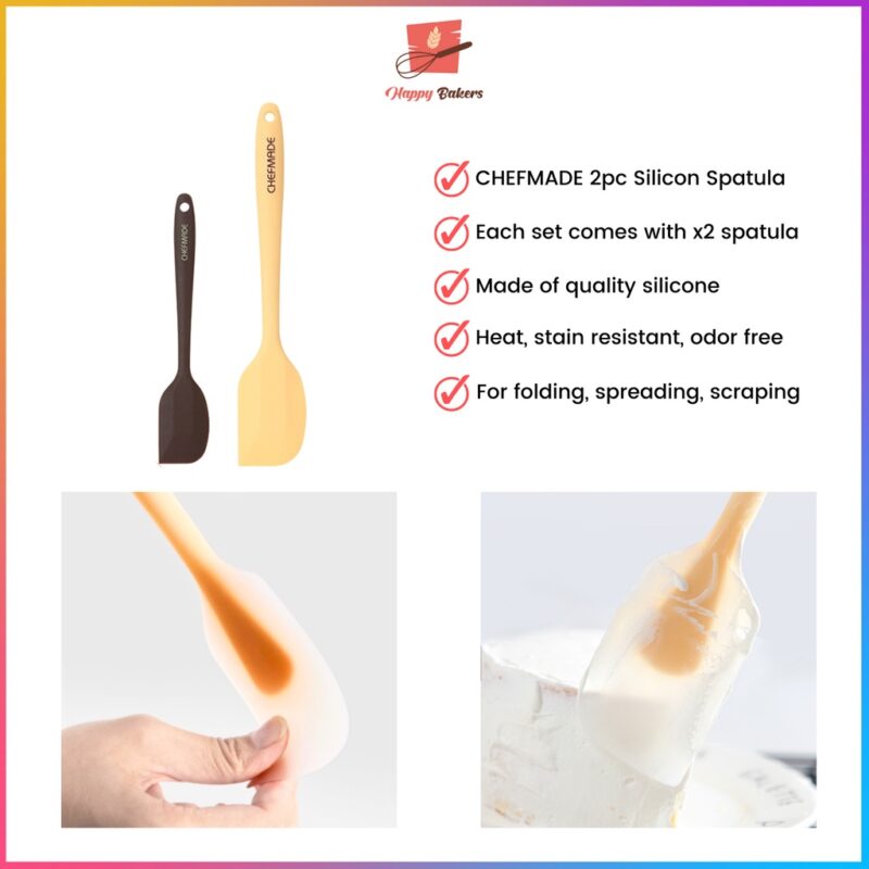 CHEFMADE WK9263 2pcs Silicone Spatula