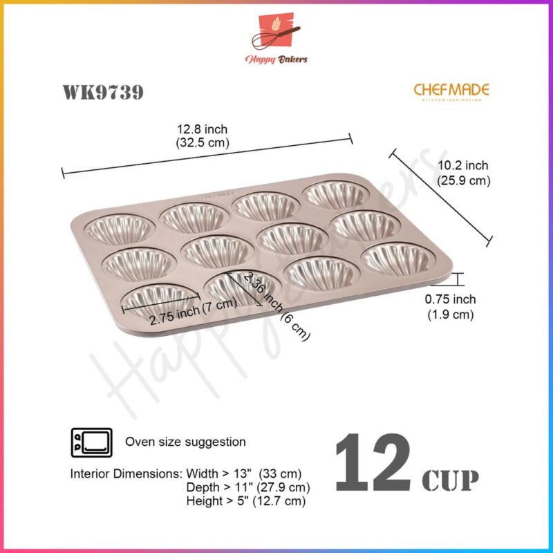 CHEFMADE WK9739 Madeleine Clam Shell Mould - Image 3