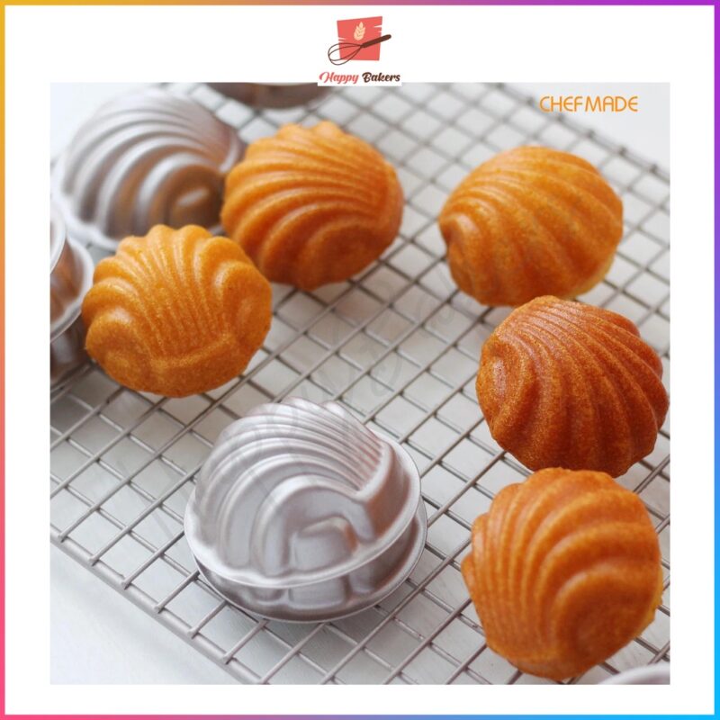 CHEFMADE WK9910-4 Mini Madeleine 4pcs Cake Pan Set - Image 4
