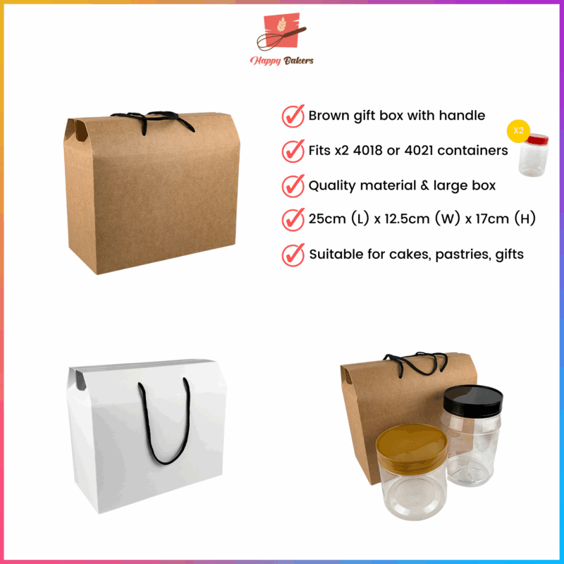 Brown Gift Box With Handle