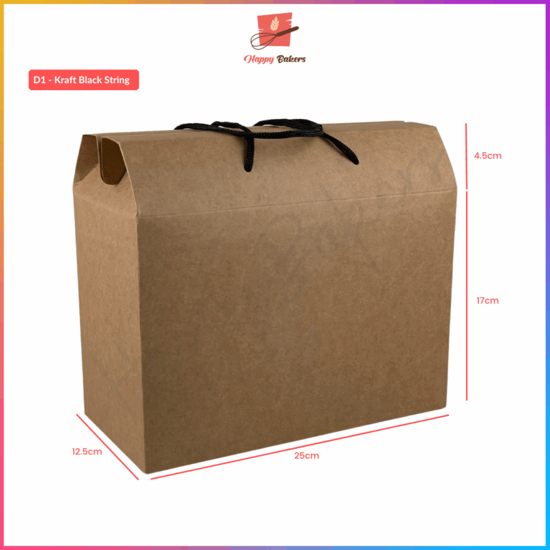 Brown Gift Box With Handle - Image 3