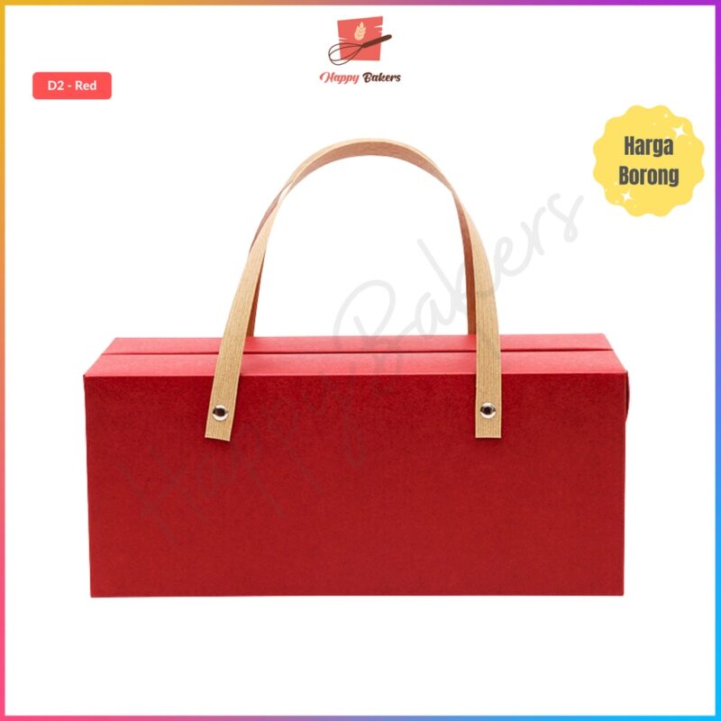Classical Rectangle Kraft Gift Box With Handle - Image 4