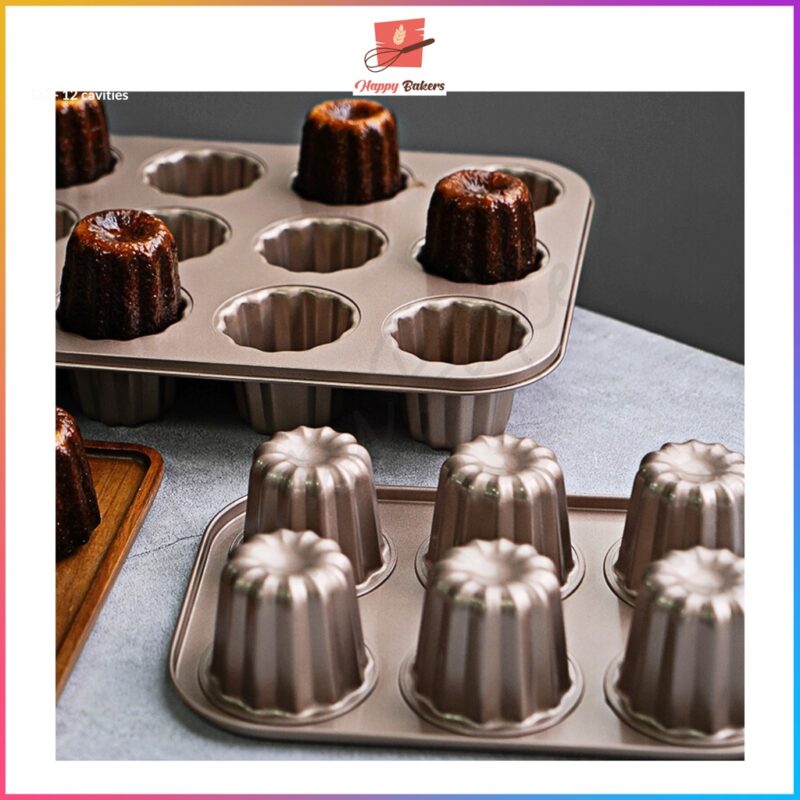 Canneles De Bordeaux 9 or 12 Cavities Baking Tray Pan Mould - Image 4