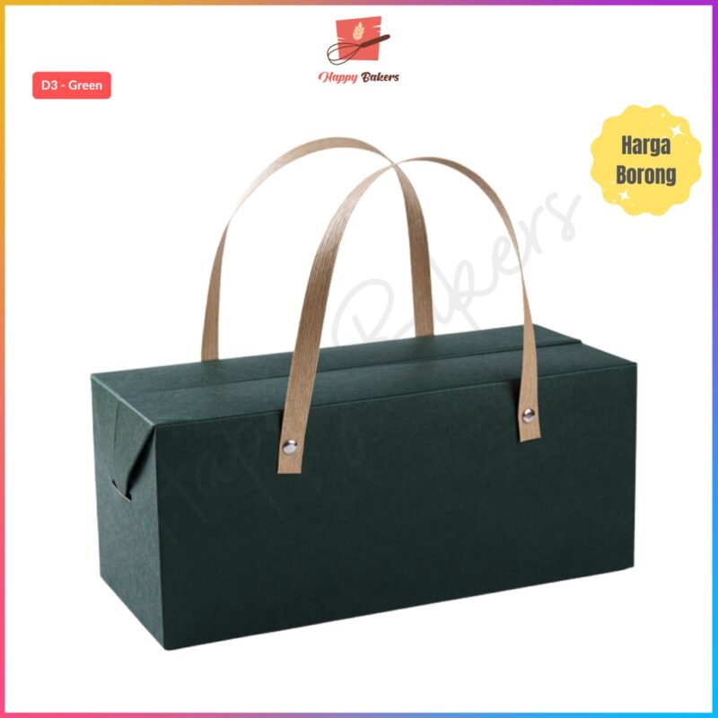 Classical Rectangle Kraft Gift Box With Handle - Image 6