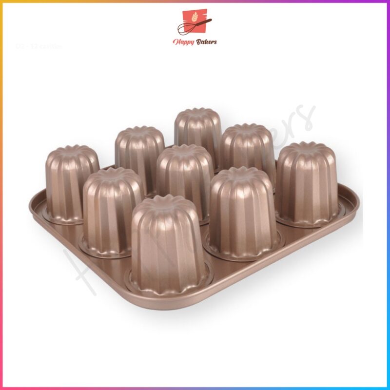 Canneles De Bordeaux 9 or 12 Cavities Baking Tray Pan Mould - Image 5