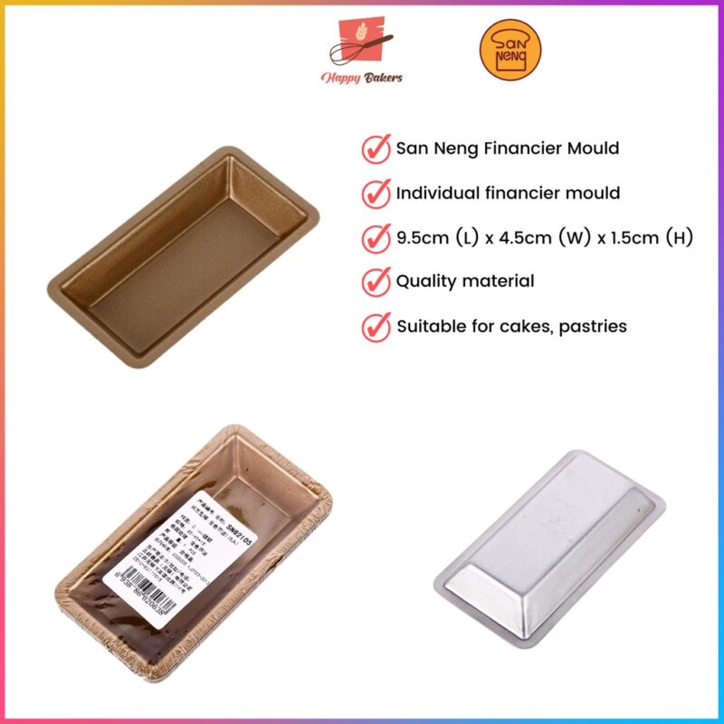 Sanneng SN62105 Individual Financier Mould 5pcs Set