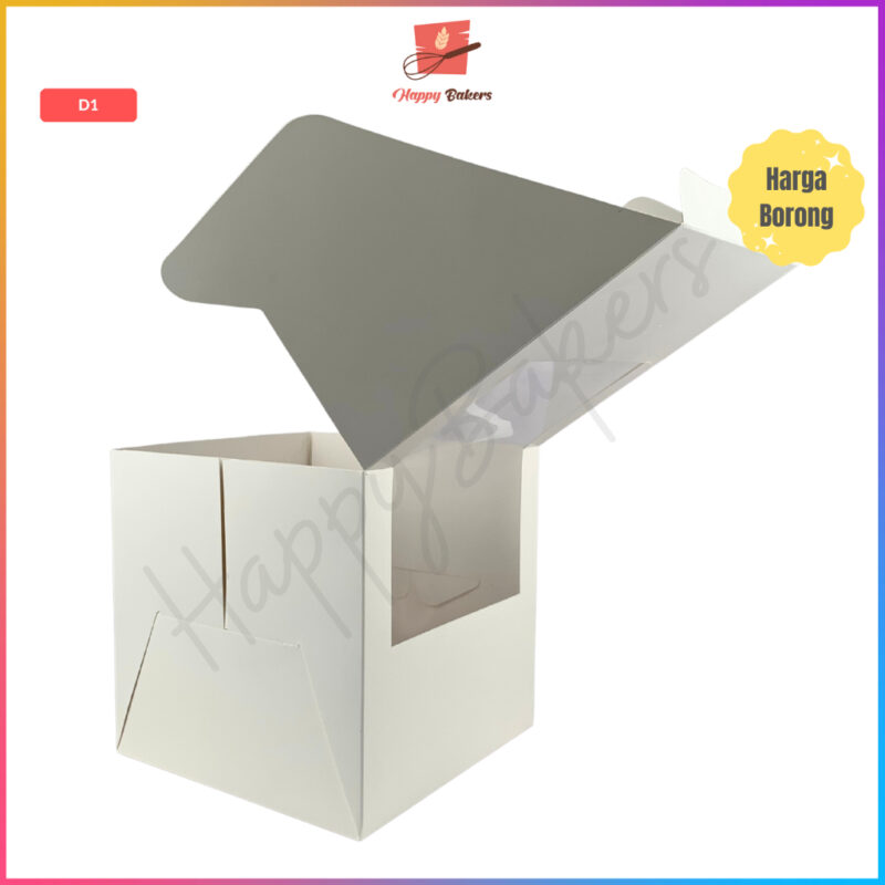 White Cake Box 8 Inches With Window - Image 4