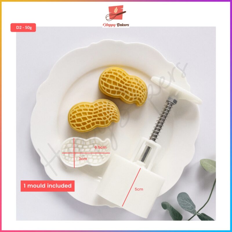 Peanut Shape Mooncake 30g or 50g Mould Press - Image 4