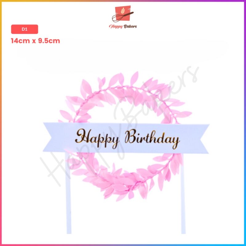 Happy Birthday Banner Cake Topper - Image 2