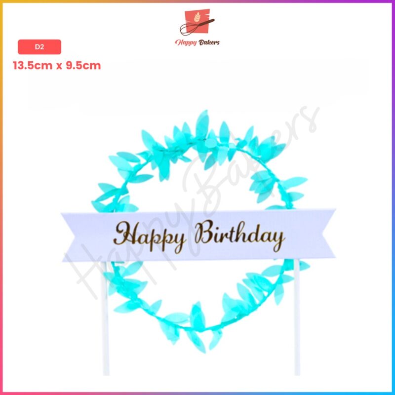 Happy Birthday Banner Cake Topper - Image 3