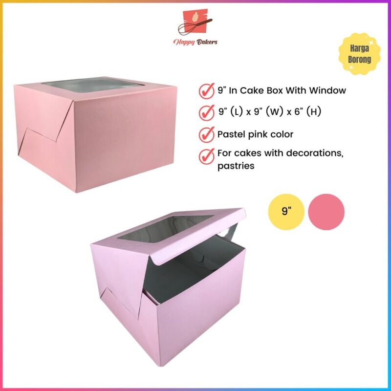 Cake Box 9 Inches With Window