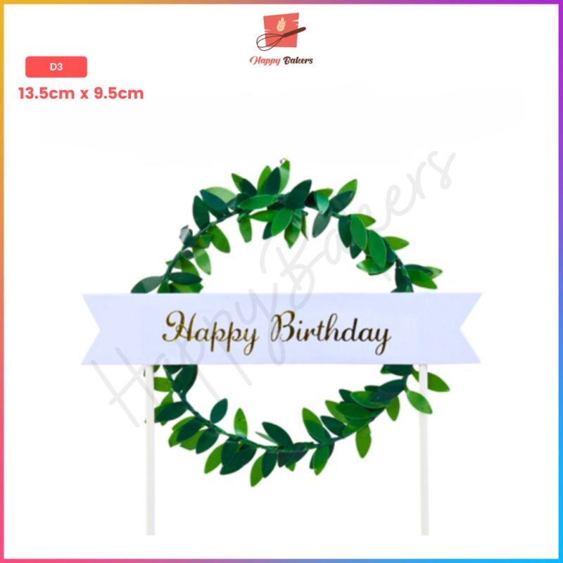 Happy Birthday Banner Cake Topper - Image 4