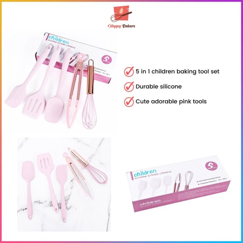 5 in 1 Children Set Silicone Baking Tools