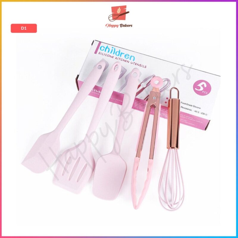 5 in 1 Children Set Silicone Baking Tools - Image 2
