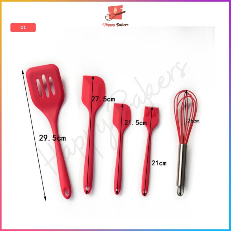 5 in 1 Silicone Spatula Whisk Brush Set - Image 2