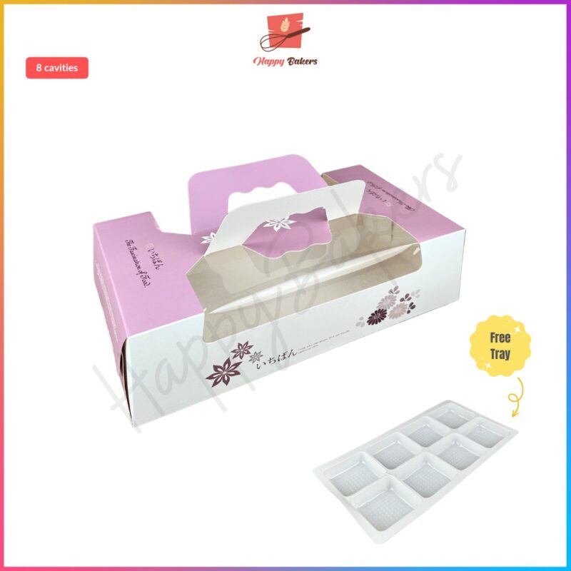 Snow Skin Mooncake 4 / 6 Cavities Box With Tray - Image 6