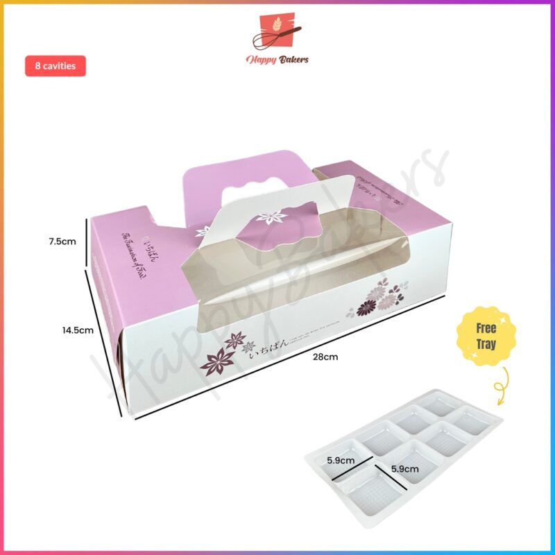 Snow Skin Mooncake 4 / 6 Cavities Box With Tray - Image 7
