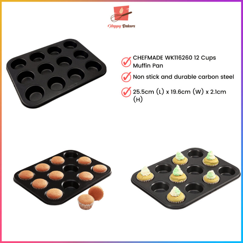 CHEFMADE 12 Cups Muffin Tray WK116260