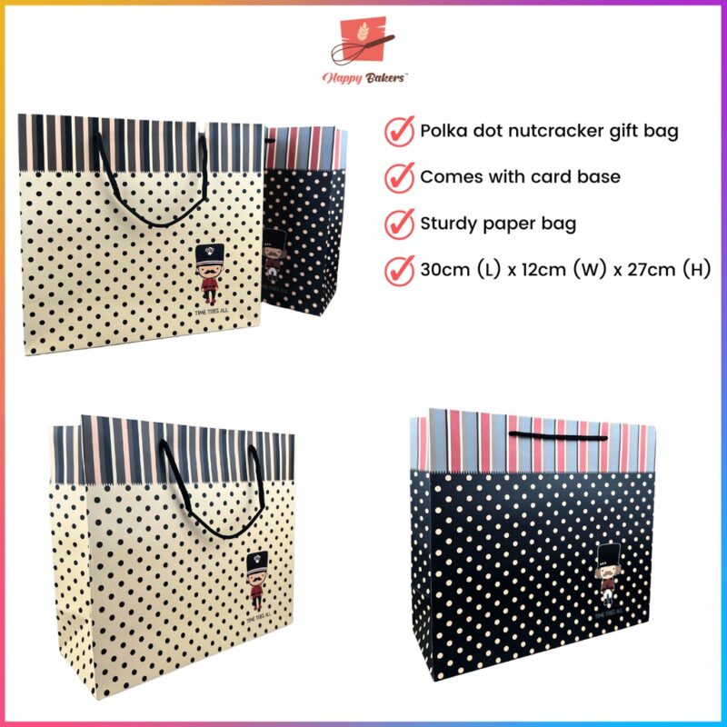 Polka Dot Nutcracker Gift Bag