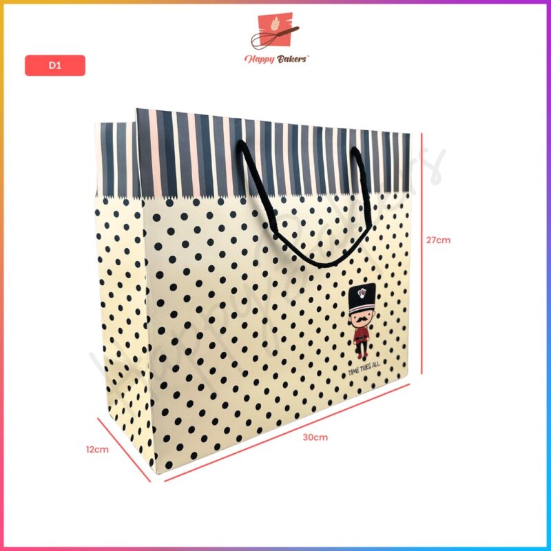 Polka Dot Nutcracker Gift Bag - Image 4