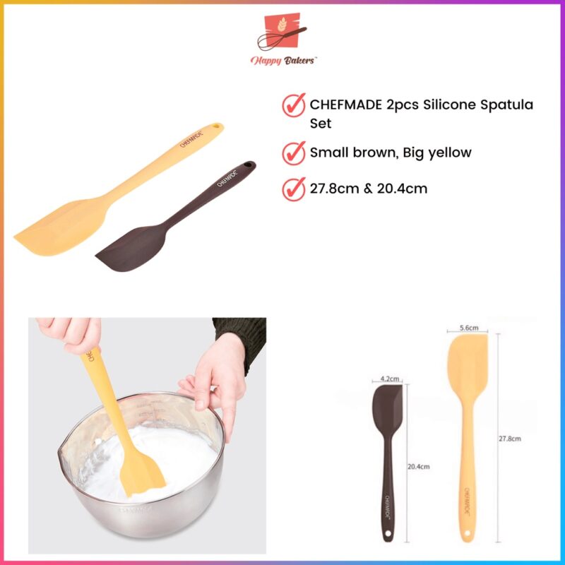 CHEFMADE 2pcs Silicone Spatula Set WK9154