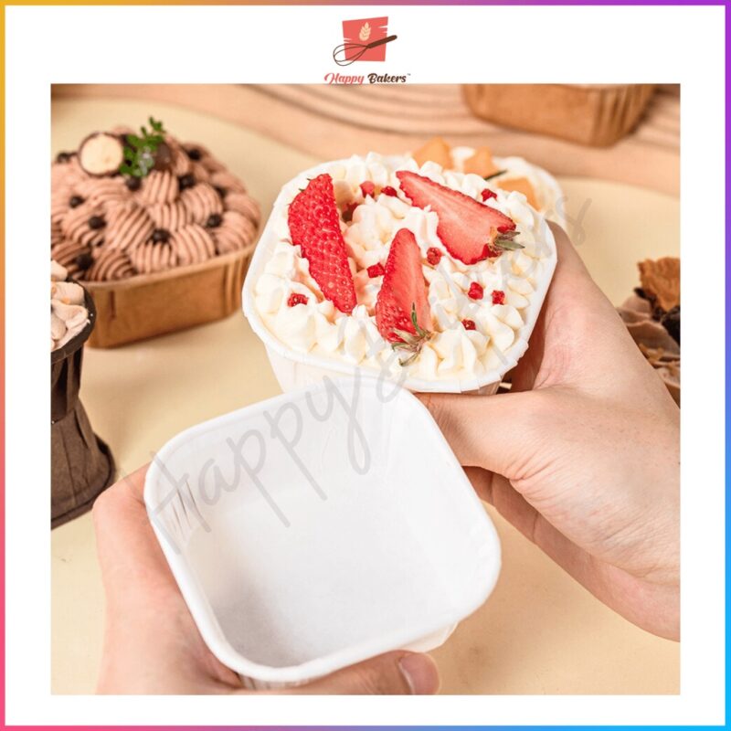 Square Paper Cup 50pcs Set - Image 5