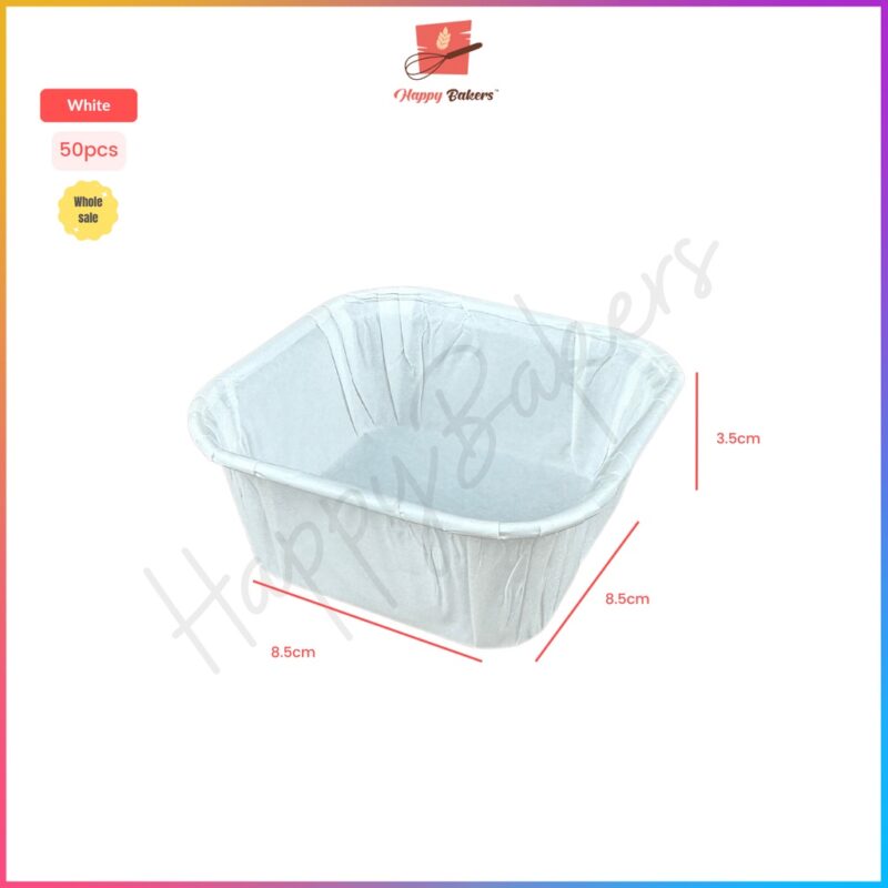 Square Paper Cup 50pcs Set - Image 8
