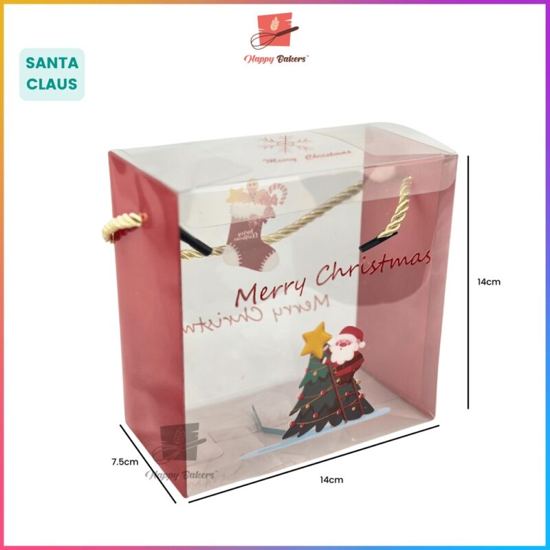 Christmas Plastic Gift Box With String - Image 2