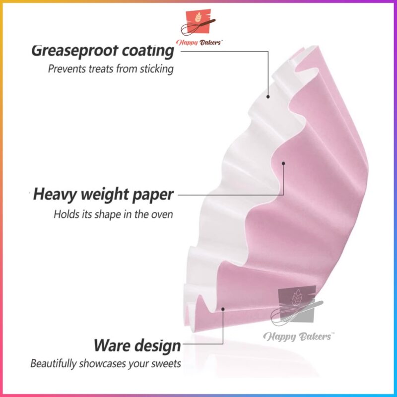 Flower Shape Grease Proof Paper Cup 50pcs Set - Image 2