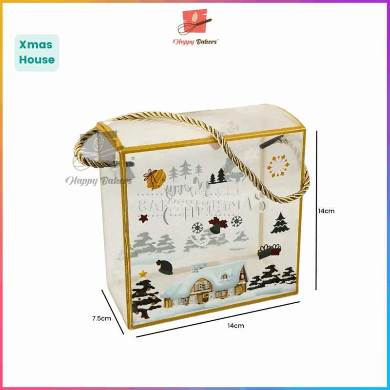 Christmas Plastic Gift Box With String - Image 6