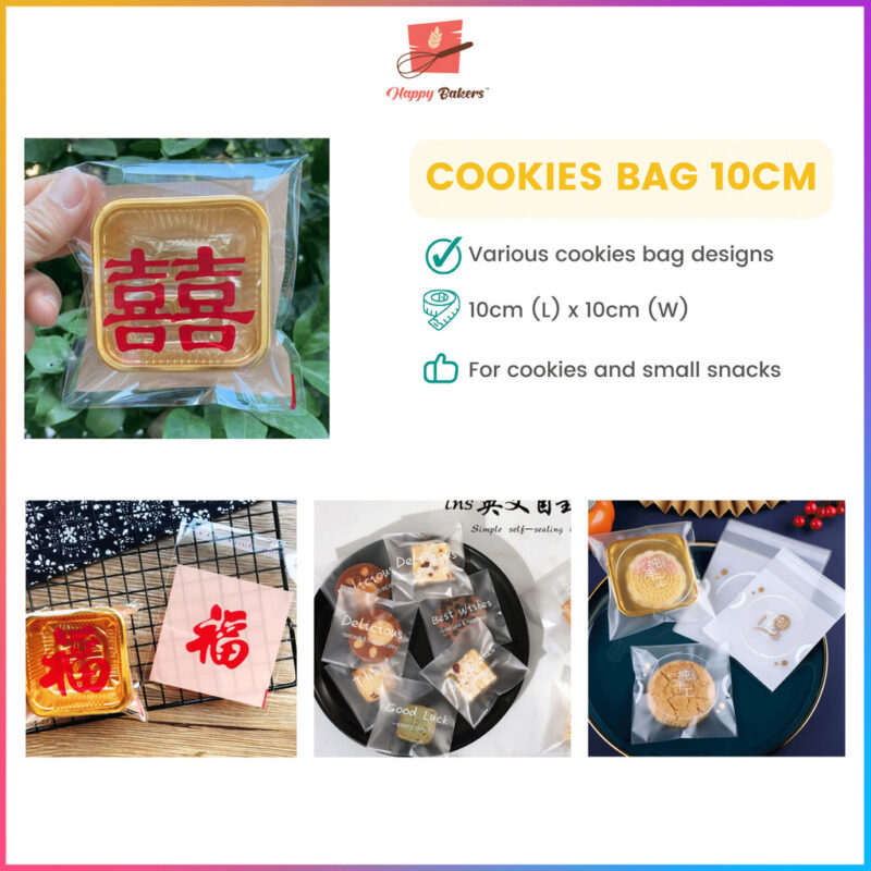 Good Wishes Self Adhesive Cookies Bag 100pcs Set