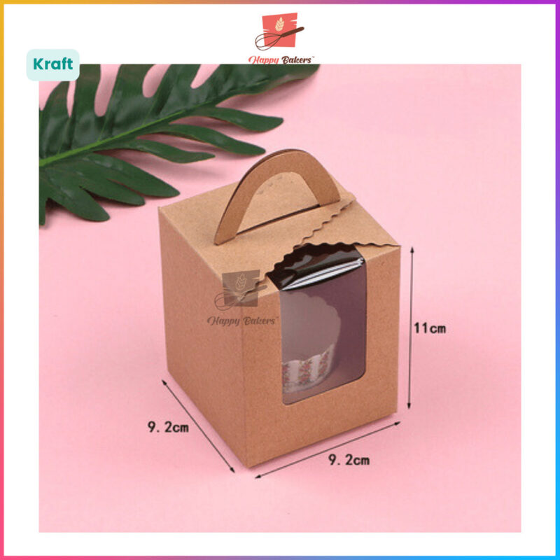 Single Cupcake Box with Handle 5pcs - Image 2