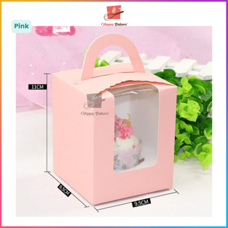 Single Cupcake Box with Handle 5pcs - Image 3