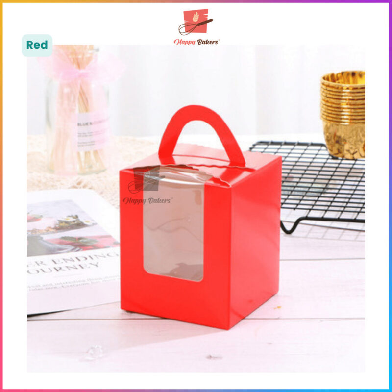 Single Cupcake Box with Handle 5pcs - Image 4