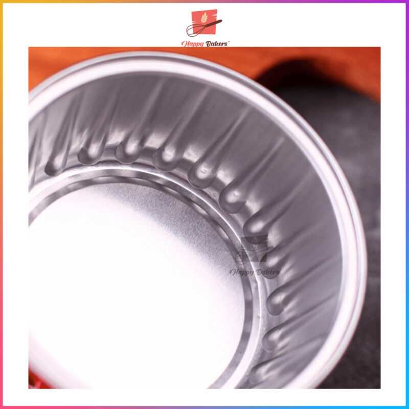 Round Aluminium Lava Cake Pudding Cup With Cover 10pcs Set - Image 5