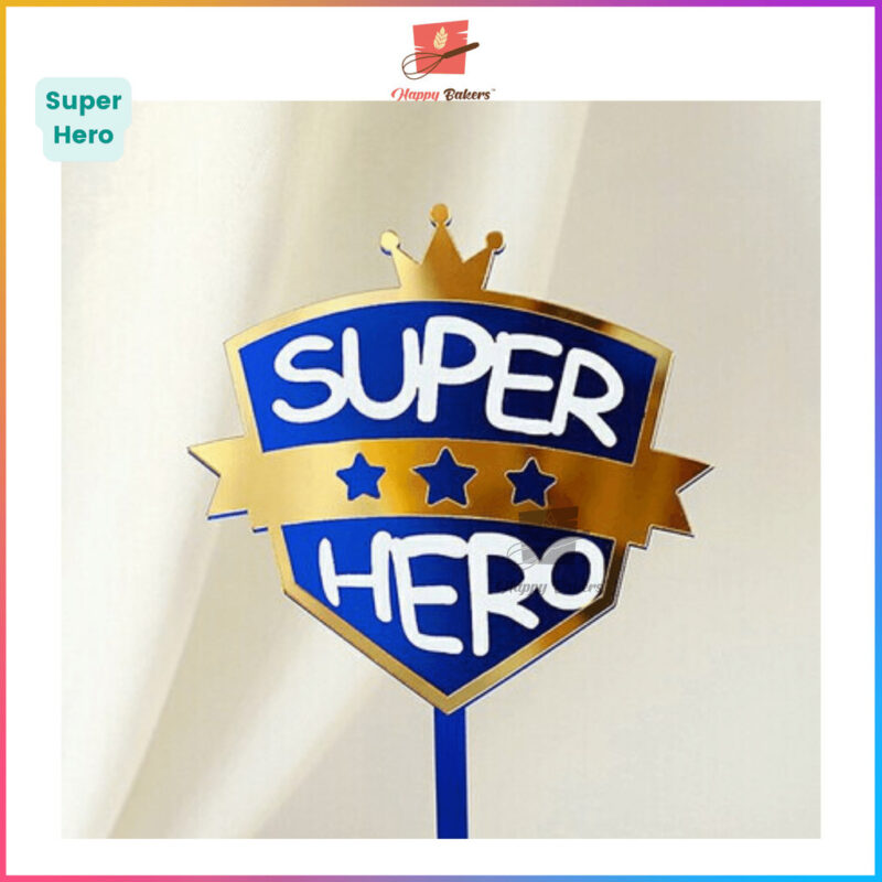 Super Hero Happy Birthday Boss Cake Toppers - Image 2