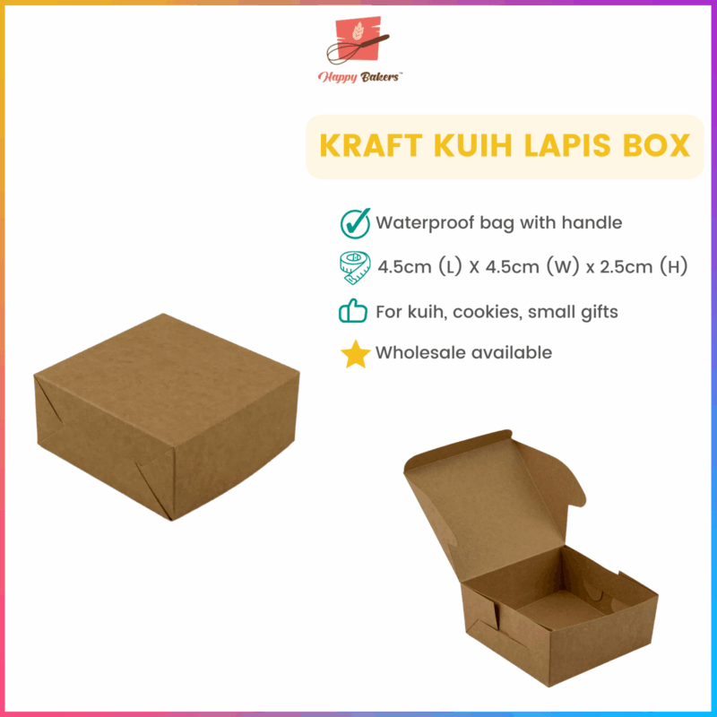 Kraft Kuih Lapis 4cm Box