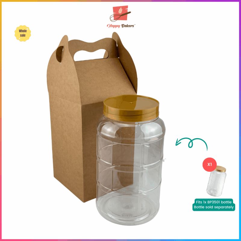 Kraft Tall Gift Box With Handle - Image 4